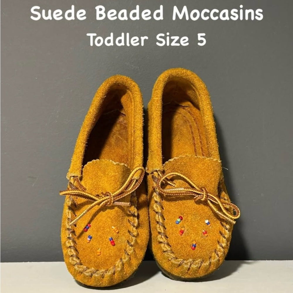 Suede Beaded Moccasins - Toddler Size 5